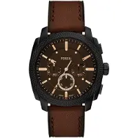 Fossil Reloj analógico 'MACHINE' marrón castaño / negro