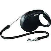 Flexi Correa Extensible Classic - Cord Leash - M - 8 metros - Negro
