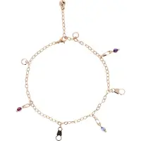 Gaya Joyería para pies azul claro / oro rosa / lila