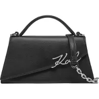 Karl Lagerfeld Bolso de hombro negro / plata