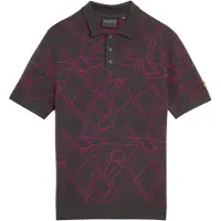 Lyle & Scott Golf Outline Knitted Polo Granite/claret Purple Talla: M | Polos Outlet | Hombre | Púrpura