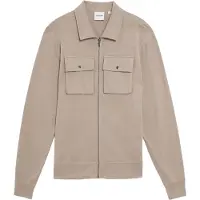 Lyle & Scott Interlock Jersey Overshirt Cobblestone Talla: XS | Camisas Outlet | Hombre