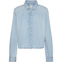 Calvin Klein Cropped Ls Shirt Brighton Blue Talla: M | Camisas Outlet | Mujer | Azul