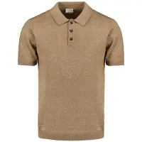 No-excess Pullover Short Sleeve Polo Melange With Linen Khaki Talla: XXL | Polos Outlet | Hombre | Marrón