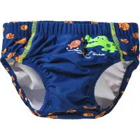 Playshoes Bermudas 'Krokodil' azul oscuro / manzana / naranja / blanco