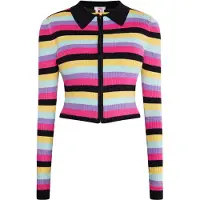 Mymo Cárdigan 'Blonda' azul claro / amarillo / rosa / negro