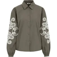 We fashion Blouse Olive Green Talla: XS | Manga Larga Outlet | Mujer | Verde