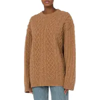 Moschino Golden M Shetland Oversized Pullover Brown Talla: 36 | Sudaderas con Capucha Outlet | Mujer | Marrón