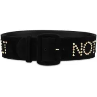 Moschino Suede Belt Not Just A Pretty Belt Black Talla: 46 | Cinturones Outlet | Mujer | Negro