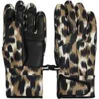 Fusalp - Guantes de esquí mujer - Glacier Print Blurred Savannah Leopard/Noir de Softshell - Talla 6.5 - Marrón