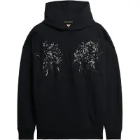 Superdry para mujer. W2012463A Sudadera Tattoo Embellish Oversize negro (XS), Casual, Algodón, outlet 2026.