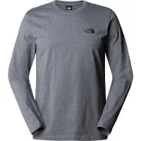 The North Face - L/S Simple Dome Tee - Camiseta de manga larga size S, gris