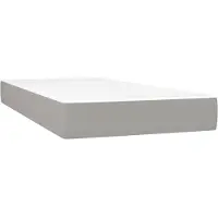 vidaXL Colchón de muelles ensacados para niños, color gris claro, 80x160 cm, funda de tela