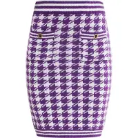 Faina Falda lila oscuro / negro / blanco
