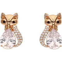Faina Pendientes oro rosa / transparente