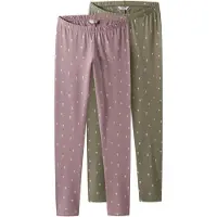 TWO SOON Leggings verde / lila / blanco