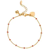 Gaya Pulsera oro rosa / rojo