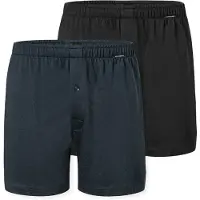 Schiesser Calzoncillo boxer 'Basic' marino / negro