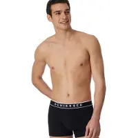 Schiesser Calzoncillo boxer negro / blanco