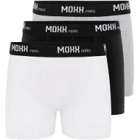 Moxx Paris Calzoncillo boxer gris moteado / negro / blanco