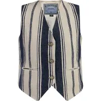 Dreimaster Chaleco beige / azul oscuro
