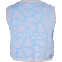 Mymo Chaleco de punto azul claro / gris
