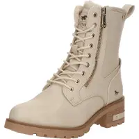 Mustang Botines con cordones 'Haukea' beige claro