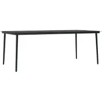 vidaXL Juego de mesa de jardín de 7 piezas con cojines, color