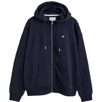 Gant para mujer. 4201412 Sudadera con capucha y cremallera Shield marino (M), Casual, Algodón, outlet 2026.