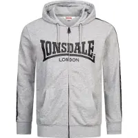 Lonsdale Sudadera con cremallera 'BIGTON' gris / negro