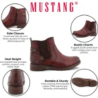 Mustang Botines 'Elfi' burdeos