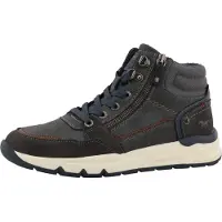Mustang Botas con cordones 'Mart' marrón oscuro / antracita / gris oscuro