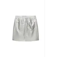 Catwalk junkie Vegan Leather 5 Pocket Skirt Silver Talla: 38 | Faldas de Cuero Outlet | Mujer | Gris