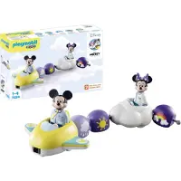 Playmobil 1.2.3 &amp; : Y Minnie Cloud Train Juego De Construcción Disney Mickey