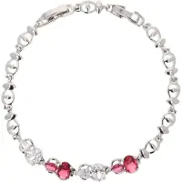 NAEMI Pulsera rojo / plata