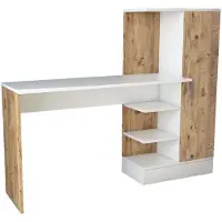 Skye Decor , modelo Ct2-Aw, escritorios, madera de pino atlántico, 152,3 x 120 x 40 cm