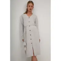 Josephine & Co Soraya Dress Light Grey Talla: S | Vestidos Midi Outlet | Mujer | Gris