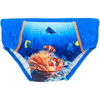 Playshoes Bermudas 'Underwater World' azul real / amarillo / naranja