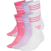 Adidas Calcetines '3-Stripes Crew 6 Pairs Kids' lila claro / pitaya / blanco