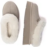 EVER AU Zapatillas de casa 'Topknot' ecru / blanco