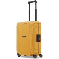 Redolz Maletas de cabina Essentials 15 de 4 ruedas, 55 cm, con cierre de tres puntos amarillo