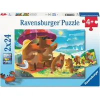 Ravensburger Puzle: Vacaciones De La Familia Oso 2 X 24 Piezas