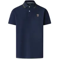 Hackett para hombre. HM5600082 Polo insignia fit clásico marino (M), Casual, Algodón, Manga corta, outlet 2026.