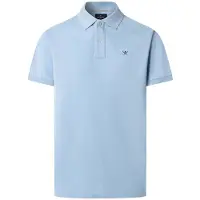 Hackett para hombre. HM5600093 Polo piqué fit slim azul claro (M), Casual, Algodón, Manga corta, outlet 2026.