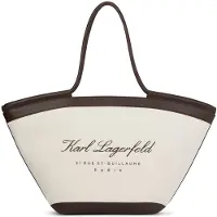 Karl Lagerfeld Bolsa de playa beige claro / chocolate