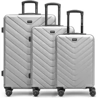 Redolz Essentials 07 3-SET 4 ruedas Juego de maletas 3 piezas gris