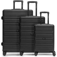 Redolz Essentials 08 3-SET 4 ruedas Juego de maletas 3 piezas negro