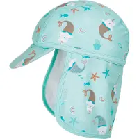 Playshoes Sombrero 'Unicorn Mermaid Cat' turquesa / azul cian / marrón / offwhite