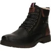 Mustang Botas con cordones marrón oscuro / negro