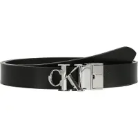 Calvin Klein Cinturón 'Adjustable Reversible Monogram Buckle' negro